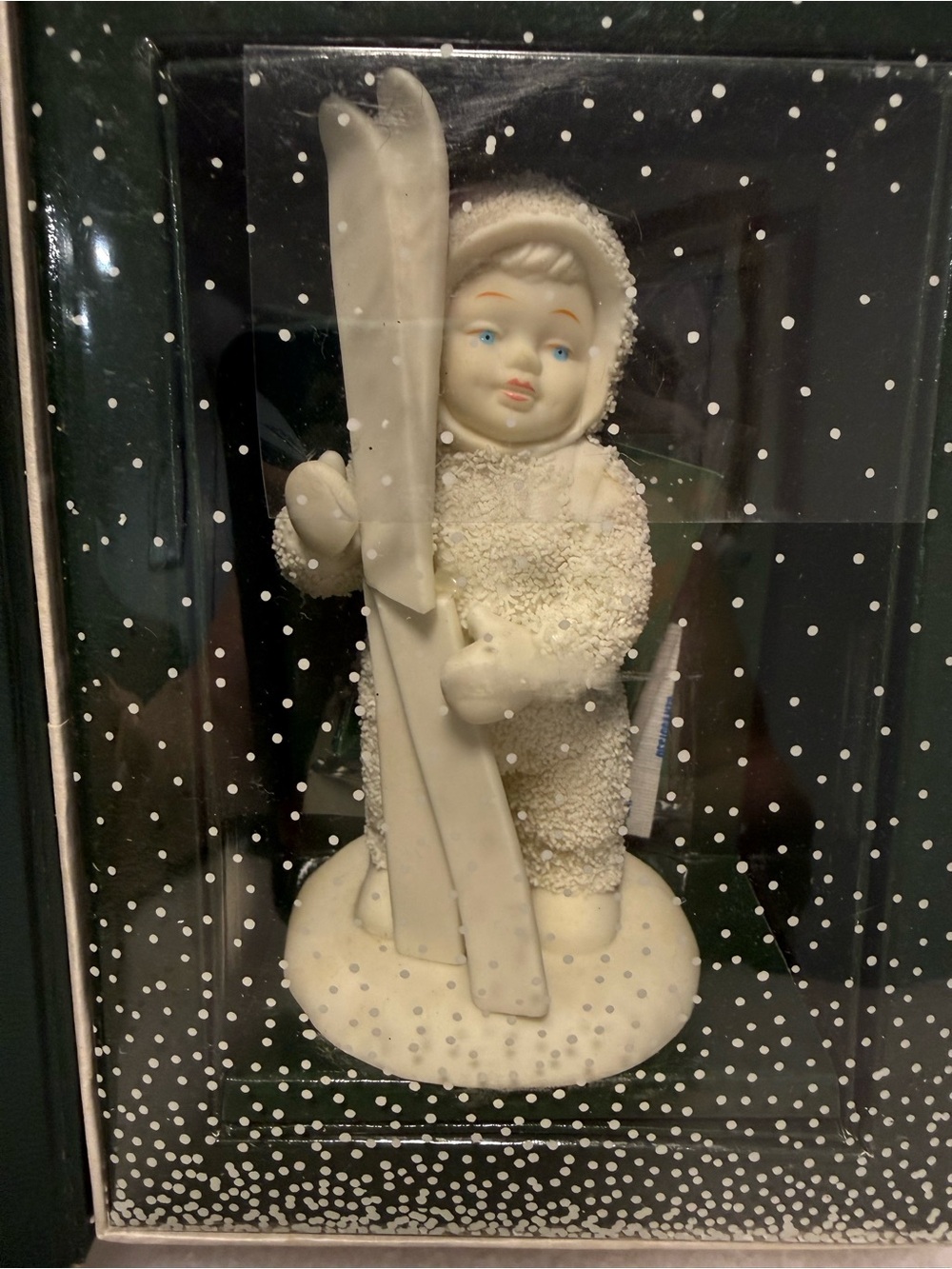 Department 56 White Snowchild Figurine with Skis
